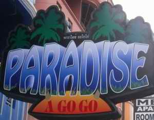 Paradise A-GoGo sign