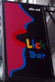 Lick Bar sign