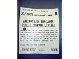 old departure tax receipt